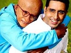 Abhishek Bachchan in Paa with Amitabh Bachchan