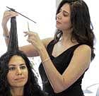 tress  rehearsal Coleen Khan, model and hair expert, says the proper use of any hair product of well-known brands is the key to good hair. courtesy coleen khan/ wfs