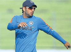 RARING TO GO: Yuvraj Singhs return will spice up the Indian batting during their tri-series campaign in Bangladesh. AP