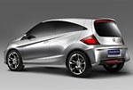 An artist's rendering released by Honda Motor Co. shows the Honda New Small Concept, a concept model for a new small-sized vehicle, that Honda Siel Cars India unveiled at the Auto Expo 2010 in New Delhi on Tuesday. AP
