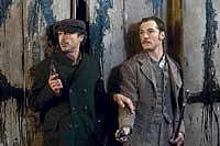 Robert Downey Jr and Jude Law in Sherlock Holmes.