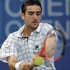 EASY WINNER Croat Marin Cilic returns during his semifinal win over Janko Tipsarevic of Serbia on Saturday. AFP