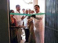 New Begining: MLA N H Shivashankar Reddy inaugurating the building of government primary school at Gowribidanur on Saturday. DH Photo