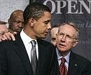 Barack Obama with Harry Reid. File photo/AP