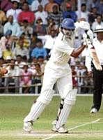 Stoic: Ganesh Satish struck a patient 75 to revive Karnatakas chances against Mumbai. DH Photo
