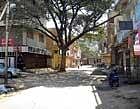Temple closed and streets wore a deserted look during the solar eclipse in Mulbagal and Malur. DH PHOTO