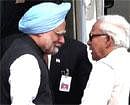Prime Minister Manmohan Singh with West Bengal Chief Minister Buddhadeb Bhattacherjee during his day long trip to the State on Saturday. PTI