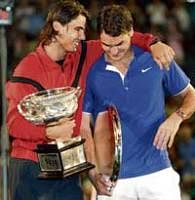 Rafael Nadal and Roger Federer played out a memorable  final at last years Australian Open. AFP