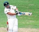 Mark Boucher pulls during his 95. AFP