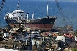 Ship breaking yard