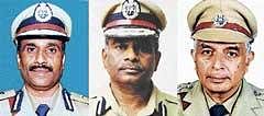 Republic Day Presidents Police medals winners: H N Sathyanarayana Rao, M R Pujar, S A Khader. KPN