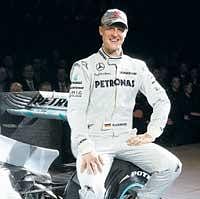Back in the hunt: A relaxed Michael Schumacher cant wait to launch his comeback to F-1 with Mercedes GP. AP