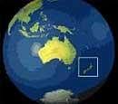 New Zealand map on the globe