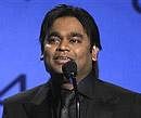 A.R. Rahman accepts the award for best song written for motion picture, television or other visual media at the Grammy Awards, in Los Angeles on Sunday. AP