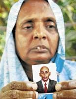 Mother of Fayaz Pasha, a victim of Carlton Towers fire mishap. DH photo