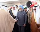 A handout picture released by the official Saudi Press Agency (SPA) shows Indian Prime Minister Manmohan Singh shaking hands with Saudi officials, alongside Saudi Crown Prince Sultan bin Abdul Aziz (R), upon his arrival in Riyadh on Saturday. AFP