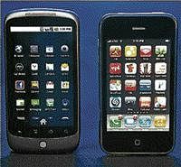 The Google Nexus One and the Apple iPhone