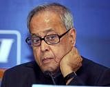 Finance Minster Pranab Mukherjee at Meeting of the CII National Council in New Delhi on Wednesday. PTI