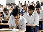 testing times Students writing the CBSC exam at one of the centres in Bangalore on Wednesday. DH photo