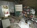 Damage from the early morning earthquake is seen in a home, Thursday, March 4, 2010, in the southern area Kaohsiung county, Taiwan. AP Photo
