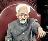 Rajya Sabha Chairman Hamid Ansari asking the Members to maintain decorum during a ruckus in the House over Women's Reservation Bill in New Delhi on Tuesday. PTI / TV Grab