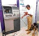 An ATM that was looted  recently. File Photo
