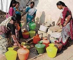 Scarcity of drinking water continues to plague many areas in Bangalore. dh photo