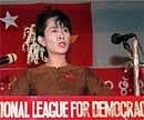 This file photo taken on January 4, 1997 shows Myanmar opposition leader Aung San Suu Kyi addressing a gathering of supporters at her Yangon residential compound to mark the 49th anniversary of the country's independence movement.AFP