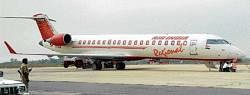 The maiden flight IC-7613 from Delhi to Mangalore which landed at the Mangalore airport at 8.31 am on Sunday. dh photo