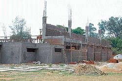 Indoor stadium has come up in a place where foundation was laid for Suvarna Samskrithika Samucchaya (cultural complex). DH photo