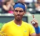 Rafael Nadal of Spain celebrates after defeating David Nalbandian of Argentina during the Sony Ericsson Open tennis tournament, in Key Biscayne on Sunday. AP