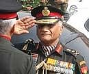 New Army Chief General V K Singh being received as he arrives to inspect the guard of honour at South Block in New Delhi on Thursday. PTI