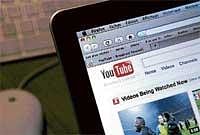 The Internet home page of YouTube. AFP