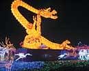 Let there be light:  A dragon shaped lantern at the festival in Taiwan. Photo by Taiwan Tourism Bureau