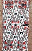 Powerful motifs:The highly valued Iban Pua Kumbu warp ikat weaves.