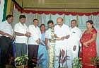 MLC M C Nanaiah inaugurating 103rd birth anniversary of Babu Jagjeevan Ram in Madikeri on Monday.