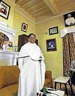 Bishop A Amalraj of the Diocese of Ootacamund addresses the media at the Bishops House in Ooty on Tuesday. AP