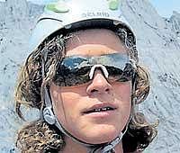 Jordan Romero poses during a climbing expedition. AP