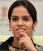 India's ace badminton player Saina Nehwal during a press conference on Yonex-Sunrise Badminton Asia Championship 2010 scheduled to start from April 12, in New Delhi on Saturday. PTI