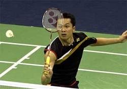 Top seeded Indonesia's Taufik Hidayat plays a shot against Vietnam's Ha Anh Le during their men's singles match in the Yonex Badminton Asia Championship 2010 in New Delhi on Wednesday. AP