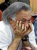 Minister of State for Environment and Forests Jairam Ramesh at a press meet in New Delhi on Wednesday. PTI