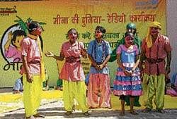 ROLE MODEL Members of the Patna Rights Collective perform a play based on the much-loved character of Meena. Pic/WFS