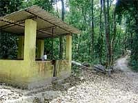 Long Wait: A bus shelter at Alamba, where there is no bus service. DH Photo
