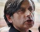 Minister of State for External Affairs Shashi Tharoor talks to the media at the Parliament House in New Delhi on Friday. PTI