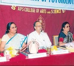 Informative: Manika Ghosh, K Gokulnath, C K Mukta and Marina George at the seminar.