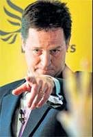 The IT man: Liberal Democrat party leader Nick Clegg. AP