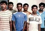 Caught: The six arrested in connection with the murder of Cable Sunil. dh photo