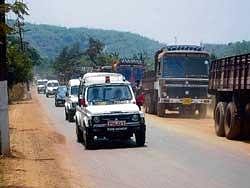 Ore dust covers Goa Governor's vehicle