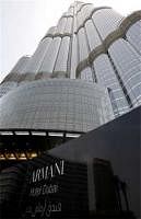 The world's first Armani Hotel in the Burj Khalifa, the world's tallest building , is seen in Dubai, United Arab Emirates. AP