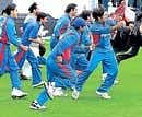 Afghanistan cricket team members celebrate their entry into the World T20 championship. File photo